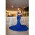 Mermaid Royal Blue Lace Long Prom Dresses 801170
