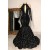 Mermaid Long Sleeves Black Lace Long Prom Dresses 801191
