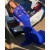 Mermaid Royal Blue Lace Long Sleeves Prom Dresses 801298