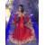 Mermaid Lace Long Red Prom Dresses with Sleeves 801317