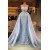Long Blue Mermaid Lace Prom Dresses 801498