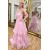 Long Pink Spaghetti Straps Tulle Prom Dresses 801508