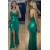 Long Green Mermaid Sequins Spaghetti Straps Prom Dresses 801547