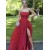 A-Line Strapless Tulle Long Prom Dresses Formal Evening Gowns 901056