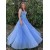 A-Line Lace Long Prom Dresses Formal Evening Gowns 901076