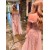 A-Line Off the Shoulder Lace Long Prom Dresses Formal Evening Gowns 901091