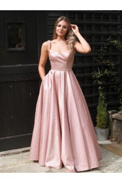 A-Line Sparkle Long Prom Dresses Formal Evening Gowns 901095