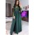 Long Green Lace Prom Dress Formal Evening Gowns with Long Sleeves 901144