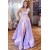 A-Line One Shoulder Satin Prom Dress Formal Evening Gowns 901150