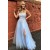Long Blue Strapless Prom Dress Formal Evening Gowns 901191