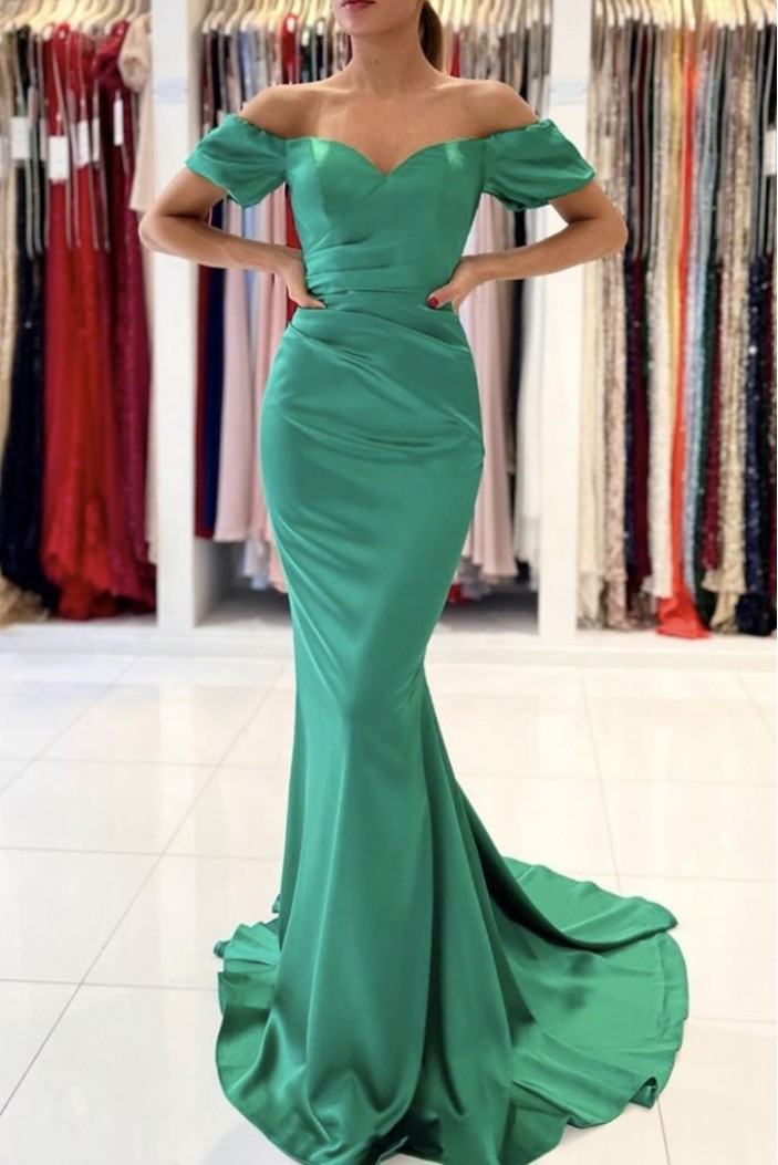 Mermaid Off-the-Shoulder Long Prom Dress Formal Evening Gowns 901211