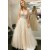 A-Line Lace and Tulle V Neck Prom Dress Formal Evening Gowns 901223
