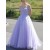 A-Line Lavender Lace and Tulle Long Prom Dress Formal Evening Gowns 901261