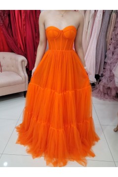 A-Line Sweetheart Tulle Prom Dresses Formal Evening Gowns 901266