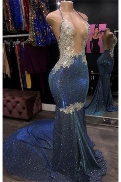 Mermaid Sparkle Long Lace Prom Dress Formal Evening Gowns 901291