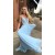 Long Blue Chiffon Beaded Prom Dress Formal Evening Gowns 901348