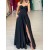 Long Black Sweetheart Prom Dress Formal Evening Gowns 901374
