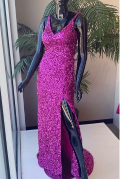 Elegant Long Green Sequin Prom Dress Formal Evening Gowns 901425