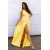 Long Yellow One Shoulder Prom Dress Formal Evening Gowns 901446