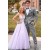A-Line Lace V Neck Prom Dress Formal Evening Gowns 901494