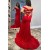 Long Red Lace Off the Shoulder Prom Dress Formal Evening Gowns 901497