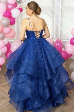 Long Royal Blue Sparkle Prom Dresses Formal Evening Gowns 901538