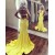 Long Yellow V Neck Prom Dresses Formal Evening Gowns 901552