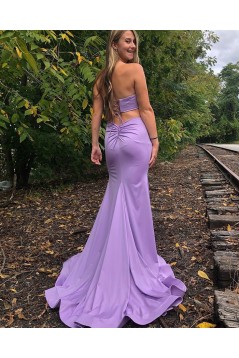 Long Strapless Mermaid Lilac Prom Dresses Formal Evening Gowns 901571