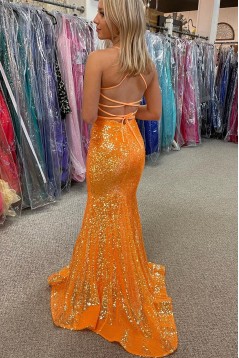 Mermaid Sparkle Sequin Long Prom Dresses Formal Evening Gowns 901601