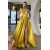 A-Line One Shoulder Long Prom Dresses Formal Evening Gowns 901619