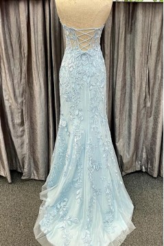 Elegant Sheath Sweetheart Lace Prom Dresses Formal Evening Gowns 901641
