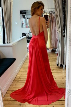 Long Red Mermaid Prom Dresses Formal Evening Gowns 901645