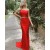 Long Red Two Pieces Strapless Prom Dresses Formal Evening Gowns 901647