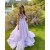 A-Line V Neck Long Prom Dresses Formal Evening Gowns 901652