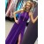 Long Purple Chiffon Prom Dresses Formal Evening Gowns 901665