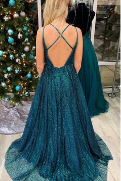 Long Sparkle Sequins Prom Dresses Formal Evening Gowns 901745