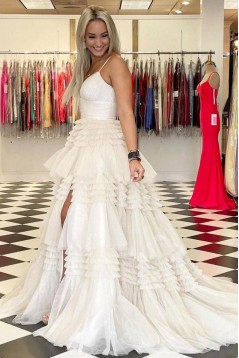 Long White Prom Dresses Formal Evening Gowns 901750