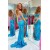 Long Blue Two Pieces Sparkle Sequins Prom Dresses Formal Evening Gowns 901763