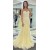 Long Yellow Mermaid Lace Sweetheart Prom Dresses Formal Evening Gowns 901766
