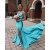 Long Blue Two Pieces Mermaid Prom Dresses Formal Evening Gowns 901780