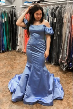 Long Mermaid Fuchsia Prom Dresses Formal Evening Gowns 901795
