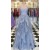A-line Spaghetti Straps Blue Lace and Tulle Long Prom Dresses Formal Evening Dresses 901902