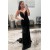 Long Black Mermaid Lace Prom Dresses Formal Evening Dresses 901926