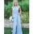 Long Blue Chiffon Floor Length Bridesmaid Dresses 902027