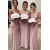 Sheath/Column V Neck Long Bridesmaid Dresses 902055