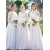 Long White Lace and Chiffon Bridesmaid Dresses with Long Sleeves 902087
