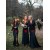 Long Navy Blue Bridesmaid Dresses with Long Sleeves 902094