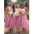 A-Line Pink Lace Spaghetti Straps Bridesmaid Dresses 902112