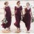 Modest Long Grape Purple Chiffon and Lace Bridesmaid Dresses 902125