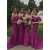 Long Purple Strapless Mermaid Bridesmaid Dresses 902209